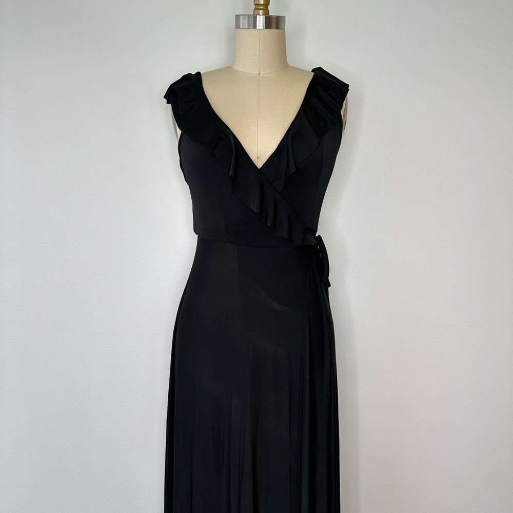 ASOS Black Ruffle Maxi Dress - Picture 4 of 8